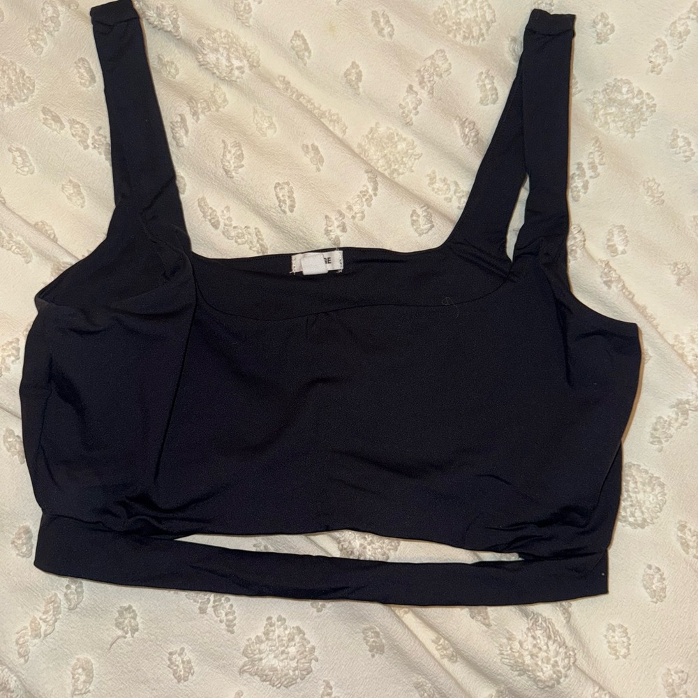 Black Cropped Tank Top